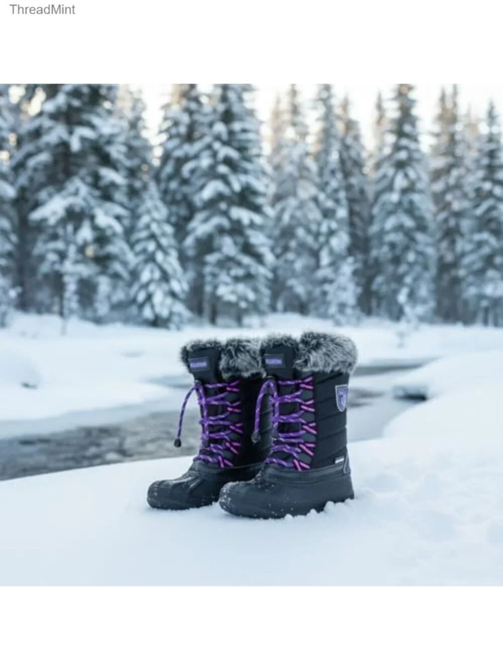 Kids Winter Snow Boots Waterproof Synthetic Insulated -25°F Adjustable